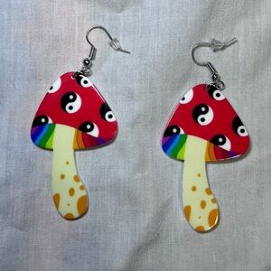 Colorful Mushroom Earrings